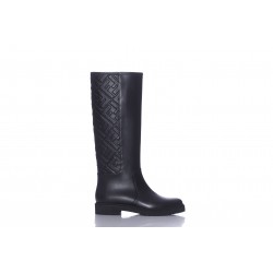 FENDI BLACK LEATHER BOOTS