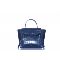 CELINE NANO BELT BAG IN CROCODILE EMBOSSED CALFSKIN NAVY BLUE