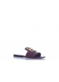 GIVENCHY FLAT MULE SANDAL NAPPA LEATHER WITH  GOLD METAL HARDWARE