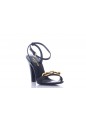 SAINT LAURENT SANDALE 95 MAILLON CUIR QUEEN FLAT