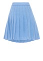 BALMAIN SORT PLEATED DENIM SKIRT