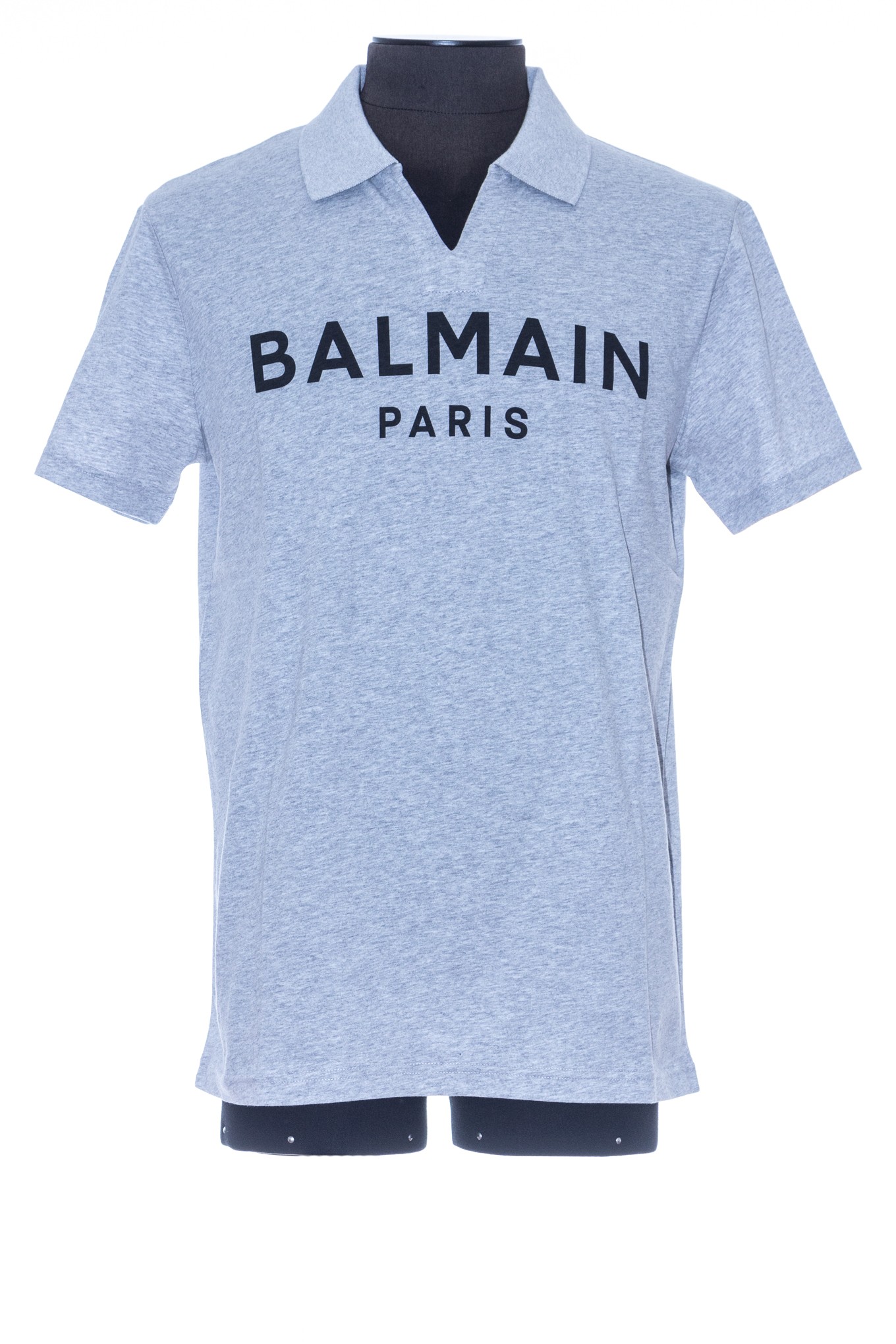 BALMAIN PRINTED COLLAR T-SHIRT