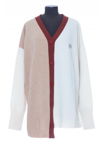 LOEWE ANAGRAM ASYMMETRIC CARDIGAN