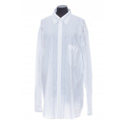 BALENCIAGA CHEMISE LARGE FIT POUR FEMME EN BLANC 