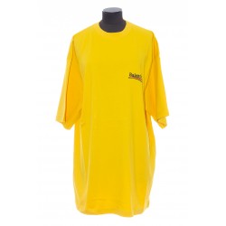 BALENCIAGA MEN'S POLITICAL CAMPAIGN LARGE FIT T-SHIRT IN YELLOW 