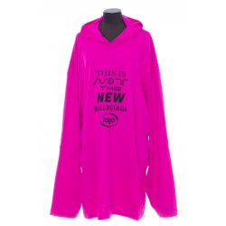 BALENCIAGA THIS IS NOT HOODED T-SHIRT IN PINK 