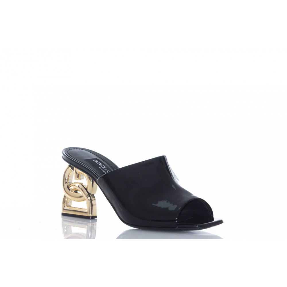 DOLCE GABANNA CIABATTA TACCO VERNICE