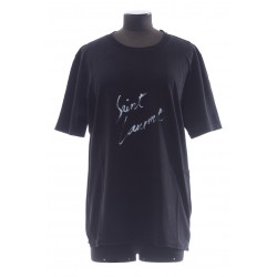 SAINT LAURENT T-SHIRT COL ROND OVER SIGNATURE SAINT LAURENT