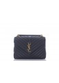 SAINT LAURENT COLLEGE MEDIUM COLLEGE CHAIN BAG CUIR LOU MATELASSE  (LIGHT BRONZE)