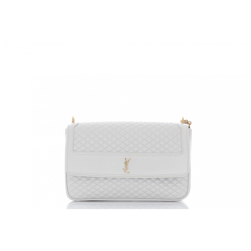 Saint Laurent Victoire Chain Bag In Quilted Lambskin