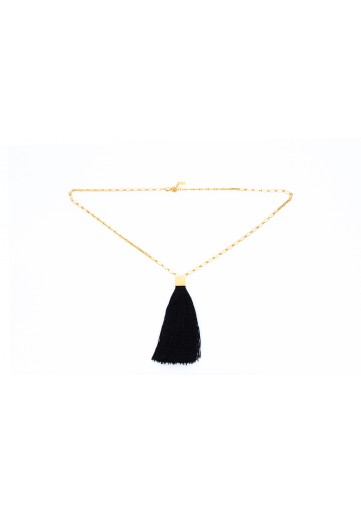 SAINT LAURENT LONG NECKLACE POMPON