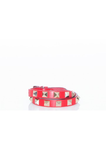 VALENTINO GARAVANI LEATHER DOUBLE BRACELET