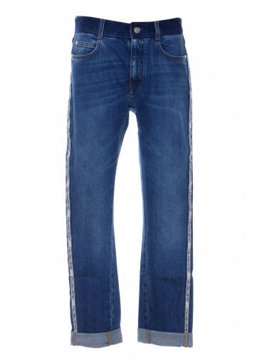 STELLA MCCARTNEY STONE BLUE WASH TROUSERS TAPE