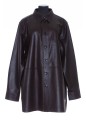 YVES SALOMON LONG LEATHER SHIRT