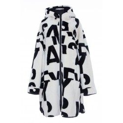 YVES SALOMON PRINTED SHEARLING REVERSIBLE TECHNICAL