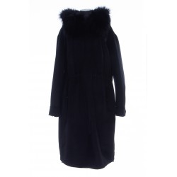 YVES SALOMON LONG HOODED COAT IN