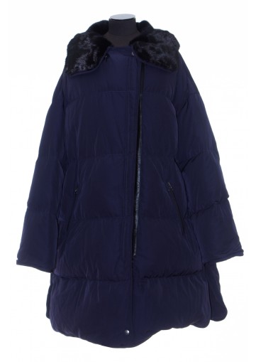 YVES SALOMON 3/4 DOWN JACKET IN TECHNICAL FABRIC