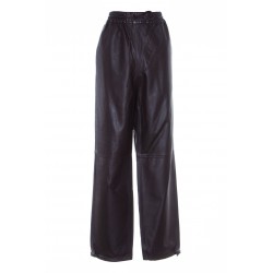 YVES SALOMON LEATHER JOGGERS