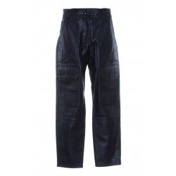 YVES SALOMON LEATHER CARGO TROUSERS