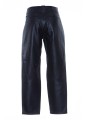 YVES SALOMON LEATHER CARGO TROUSERS