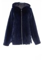 YVES SALOMON LONG REVERSIBLE HOODED MINK JACKET