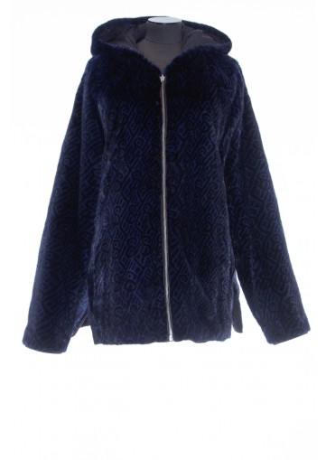 YVES SALOMON LONG REVERSIBLE HOODED MINK JACKET