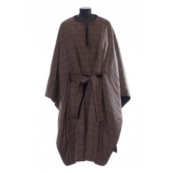 YVES SALOMON YS NYLON WOOL BELTED CAPE