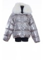 YVES SALOMON SHORT DOWN JACKET WITH FOX COLLAR