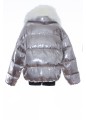 YVES SALOMON SHORT DOWN JACKET WITH FOX COLLAR