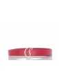 CHRISTIAN LOUBOUTIN W CL LOGO BELT 35 CALF PARIS/METAL