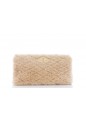 SAINT LAURENT SADE LARGE CLUTCH SADE SHEARLING MERINOS + AGNEAU PLUME LIGHT BRONZE