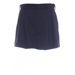 SAINT LAURENT PLEATED SHORTS IN WOOL TWILL