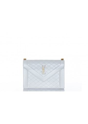 SAINT LAURENT SATCHEL GABY AGNEAU PLUME MATELASSE