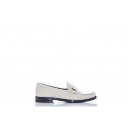 SAINT LAURENT LE LOAFER MONOGRAM PENNY SLIPPERS IN SMOOTH LEATHER