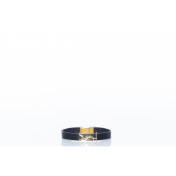 SAINT LAURENT OPYUM BRACELET IN LEATHER AND METAL