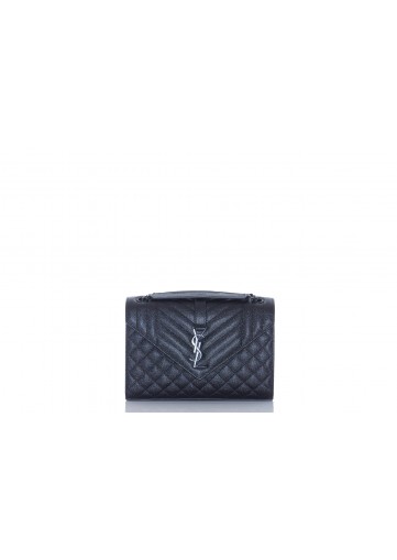 ysl envelope medium bolsa in mix matelassé grain de poudre embossed leather