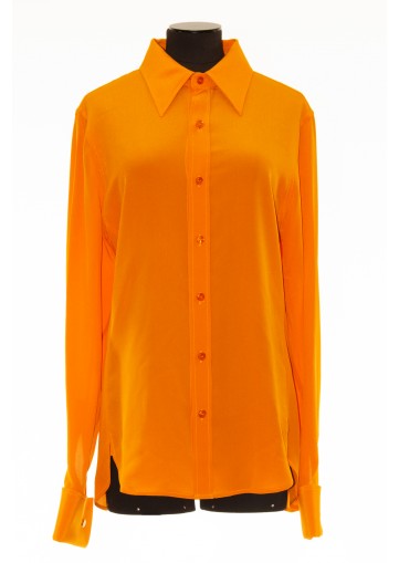 SAINT LAURENT FITTED SHIRT IN CREPE DE CHINE