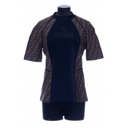 FENDI BROWN LYCRA® JUMPER