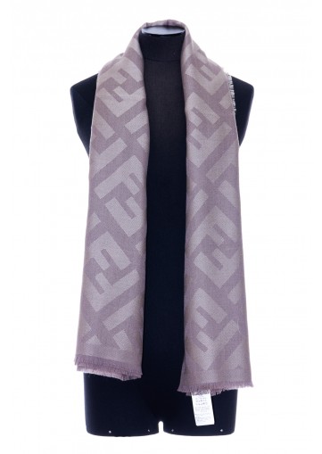 fendi pink silk and wool shawl