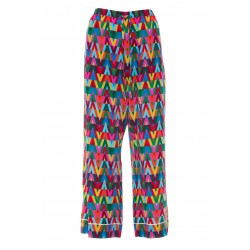 VALENTINO PRINTED CREPE DE CHINE PANTS