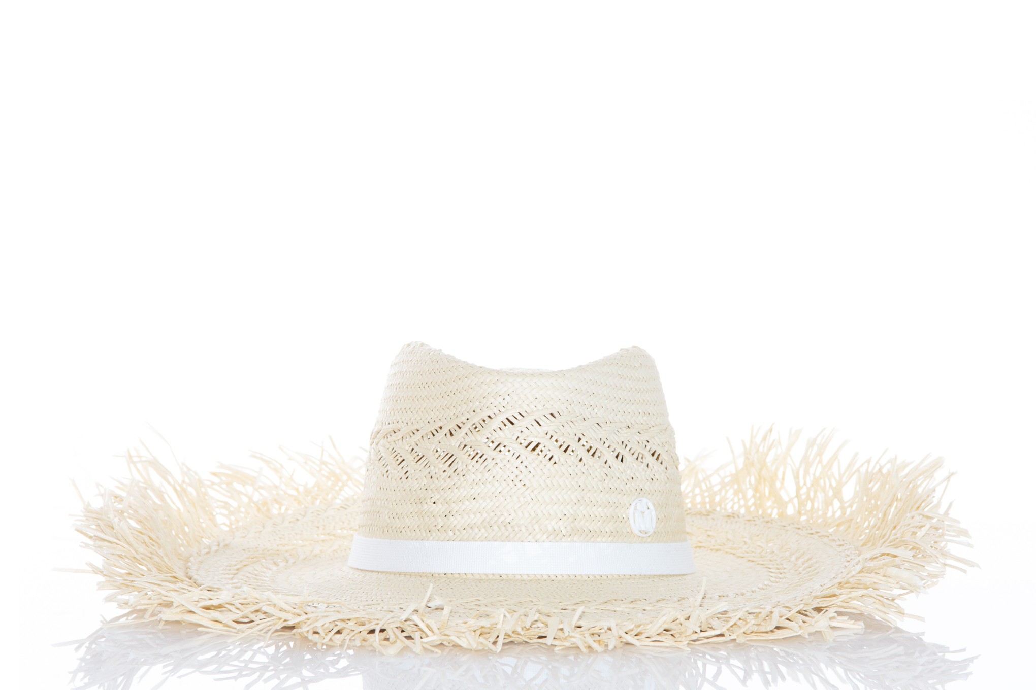 MAISON MICHEL CHARLES FEDORA STRAW 
