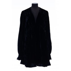 SAINT LAURENT ROBE VELOURS FROISSE MAT ORGAN