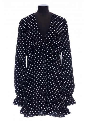 SAINT LAURENT ROBE SABLE POIS REGULIER