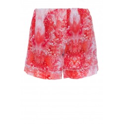 ALEXANDER MCQUEEN  WOMEN'S SEA CORAL PYJAMA SHORTS IN CORAL 