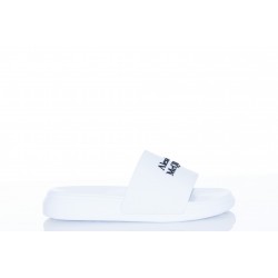 ALEXANDER MCQUEEN MEN'S ALEXANDER MCQUEEN POOL SLIDE IN WHITE