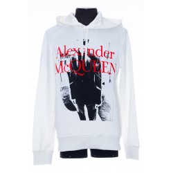 ALEXANDER MCQUEEN MEN'S MCQUEEN HOODED SWEATSHIRT 