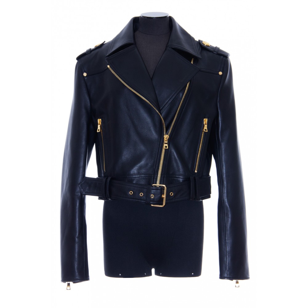 Veste cuir balmain deals