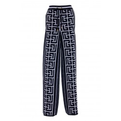 BALMAIN WIDE BALMAIN MONOGRAM PANTS 