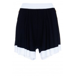 BALMAIN 6 BTN KNIT PLEATED SHORTS