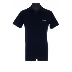 BALMAIN BALMAIN FLOCK POLO COLLAR T-SHIRT